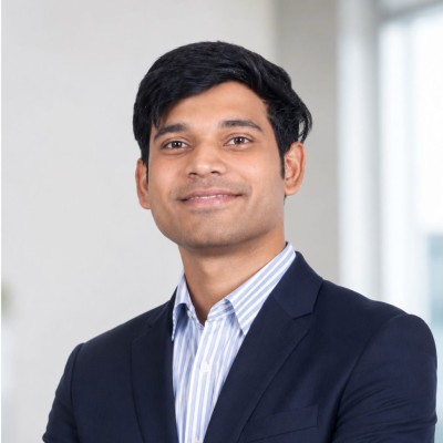 Gaurav Kumar Tiwari in a professional navy suit